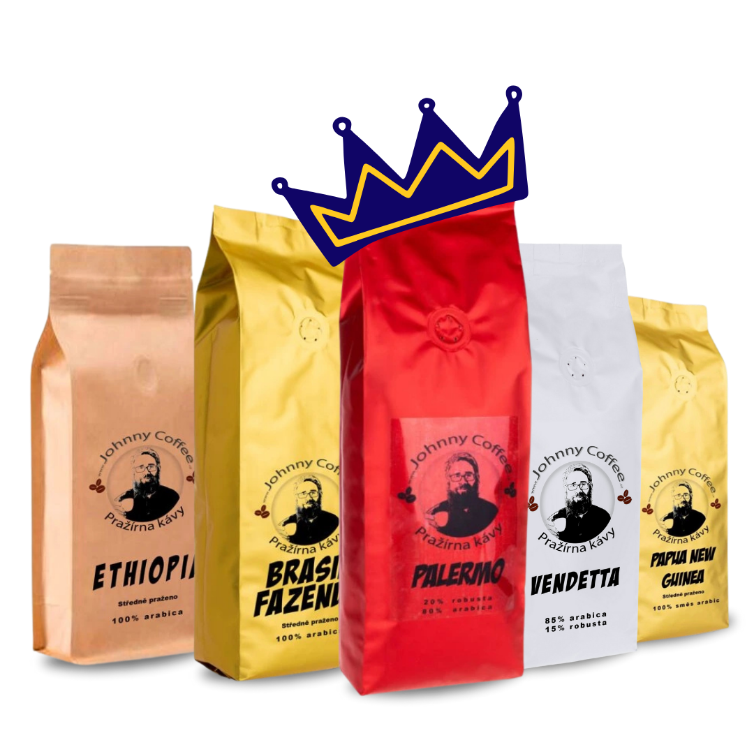 Oblíbené kávy zákazníků — Johnny Coffee pražírna