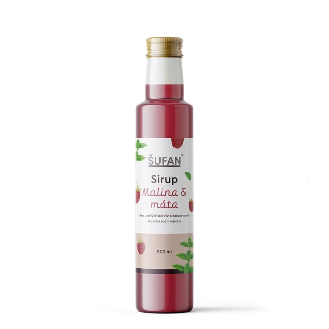 Malinový sirup s mátou – využití na limonády, čaje a dezerty