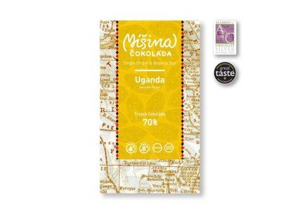 Tmavá čokoláda 70 % Uganda bean to bar od Míšiny čokolády, tabulka 50 g